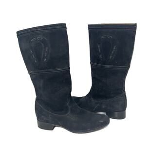 Bota Charra Escaramusa Mujer Women Riding Boots 9 Mexican Rodeo Leather Black